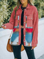 Aztec Print Button Up Jacket