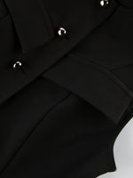 Stand Collar Button-Down Vest Coat
