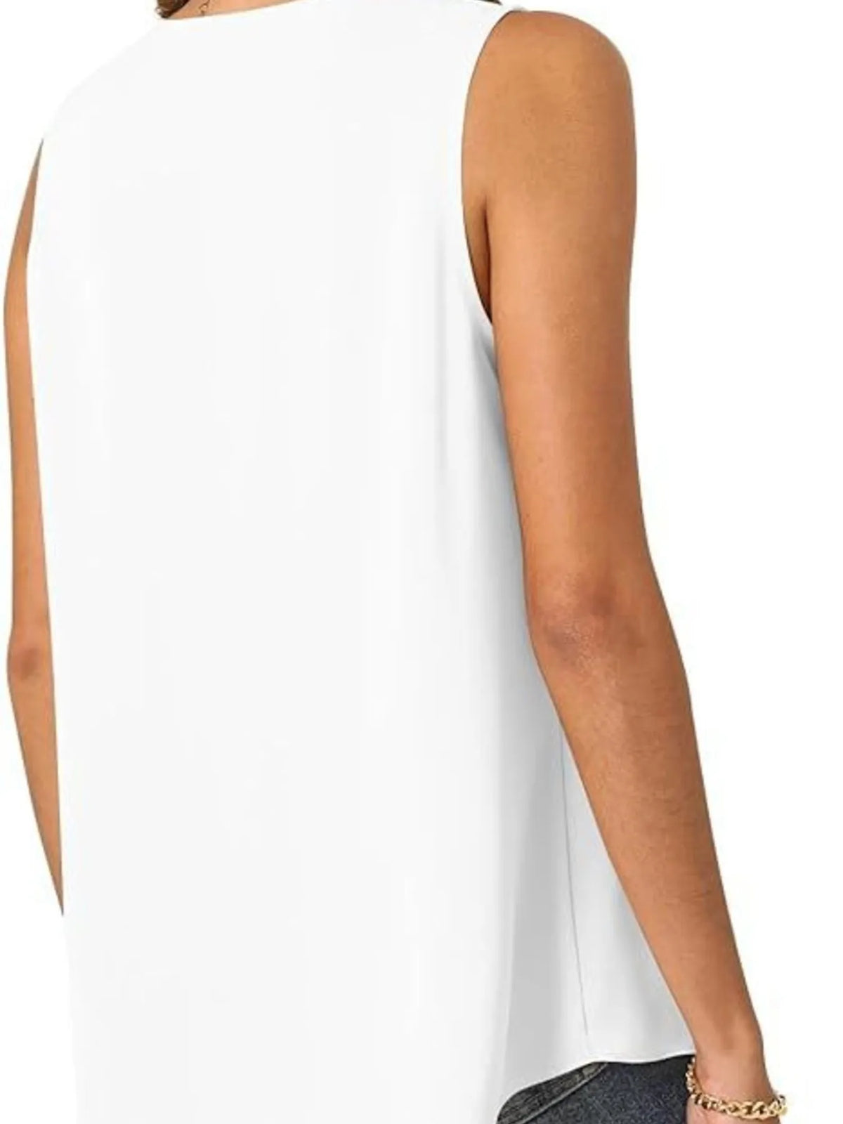 Full Size V-Neck Sleeveless Tank Top Plus Size