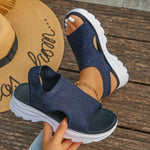 Mesh Open Toe Platform Sandals