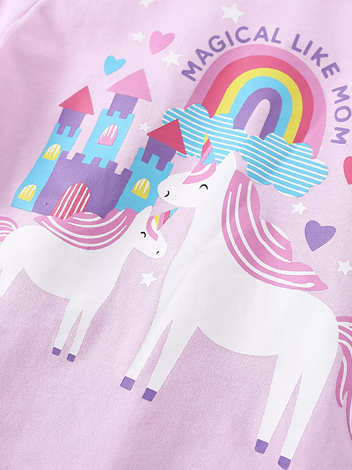 Children's Unicorn Graphic Ruffle Hem T-Shirt