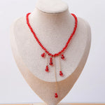 Gothic Beaded Tassel Necklace