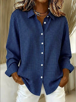 Full Size Plaid Button Up Long Sleeve Shirt Plus Size