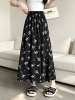 Floral Print A-Line Skirt