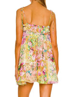 Floral Print Tie-Shoulder Mini Dress