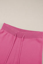 Contrast Trim Round Neck Top and Pants Set
