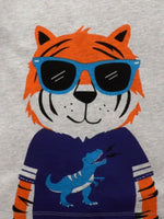 Children's Tiger Graphic Round Neck T-Shirt