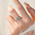 1 Carat Moissanite 925 Sterling Silver Ring