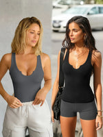 2 Piece Ribbed Wide Strap Tank