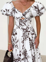 Off-Shoulder Floral Tiered Dress with Ruffle Details