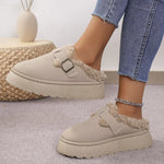 Round Toe Platform Slippers