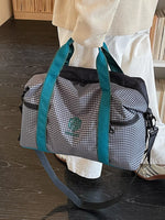 Plaid Oxford Cloth Travel Bag