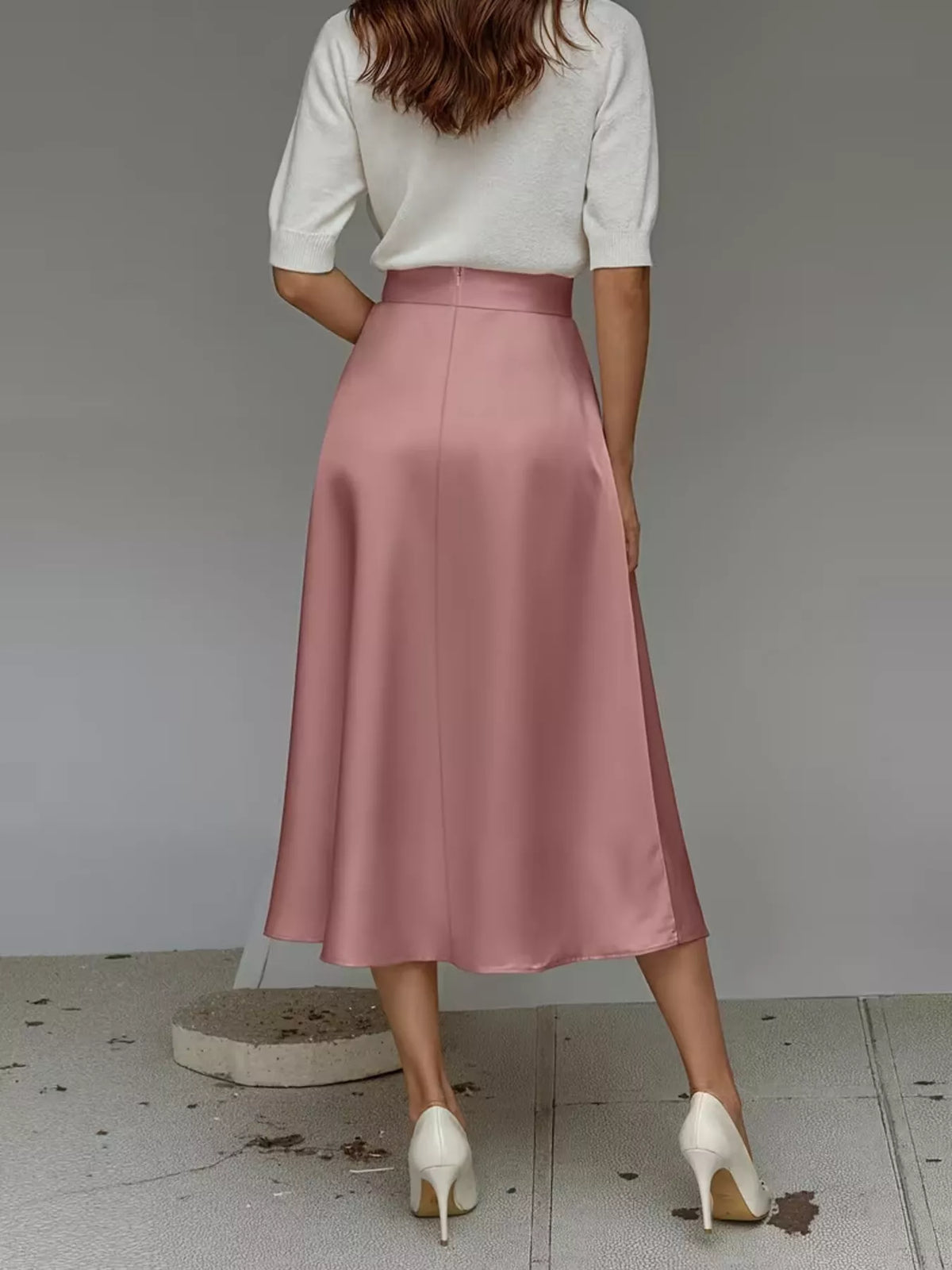 Satin Midi Skirt
