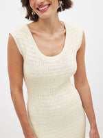 Side Slit Sleeveless Midi Knit Dress
