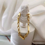 18K Gold-Plated Chunky Gold Chain Link Bracelet