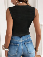 Button Up V-Neck Vest