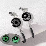 2-Piece Glow-in-the-Dark Sun Moon Bracelet
