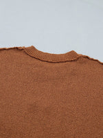 Oversized Drop Shoulder Round Neck Christmas Sweater