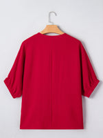 Braided Detail Half Sleeve Blouse