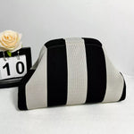 Portable Contrast Knit Clutch