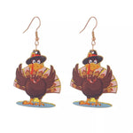 Thanksgiving Turkey Dangle Earrings