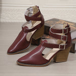 Point Toe Block Heels Pumps