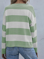 Striped Casual Long Sleeve Knit Top