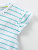 Children's Striped Unicorn Embroidered Tulle Dress