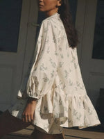 Floral Print Balloon Sleeve Top and Shorts Set