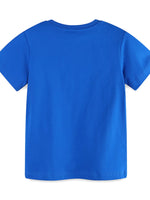 Children's Excavator Graphic Round Neck T-Shirt