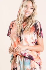 BiBi Tie Dye Terry Hoodie With Drawstring