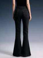 Bow-Tie High-Waisted Flare Jeans