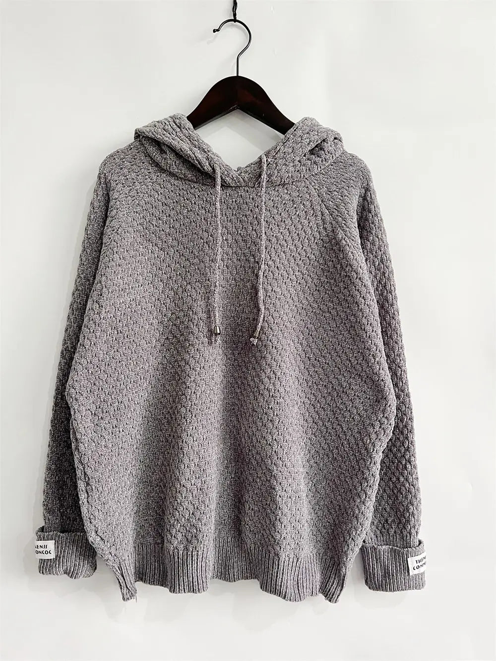Drawstring Long SleeveHooded Sweater