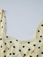 Polka Dot Sweetheart Neckline Tank Top