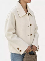 Button-Up Dropped Shoulder Outerwear