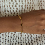 18K Gold-Plated Chain Link Bracelet