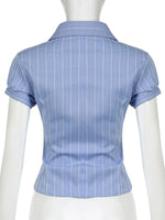 Striped Button-Down Collared Neck Shirt
