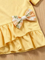 Children's Ruffle Top & Floral Print Pants Set