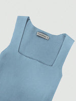 Ribbed Knit Bodycon Mermaid Dress with Ruffle Hem