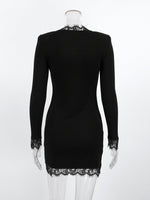 Lace Trim Bodycon Mini Dress