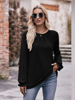 Round Neck Long Sleeve Casual T-Shirt