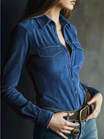 Vintage Button-Down Long Sleeve Shirt
