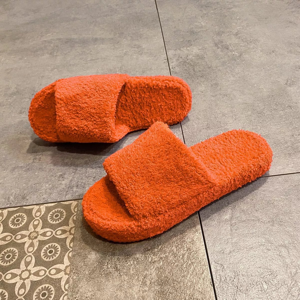 Open Toe Platform Slippers