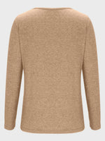 Crisscross V-Neck Long Sleeve T-Shirt