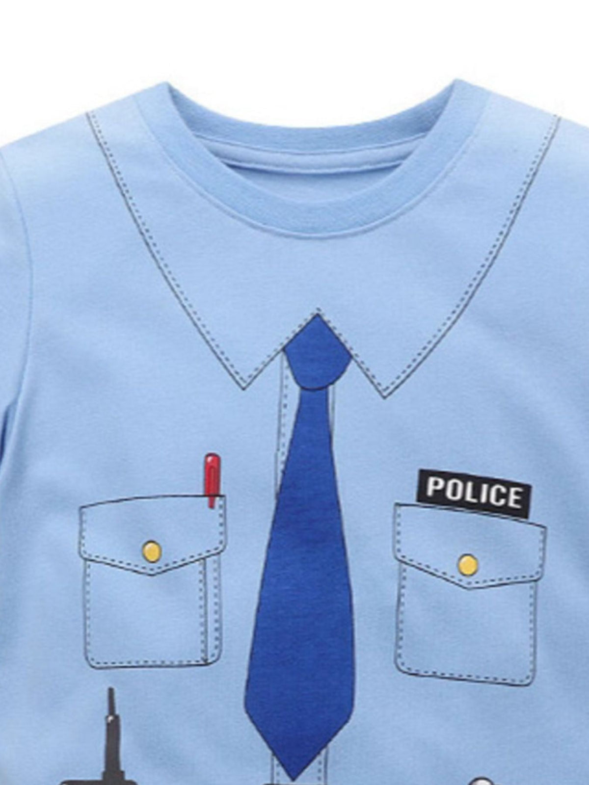 Children's Police Officer Graphic Short Sleeve T-Shirt