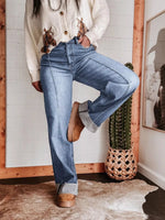 High-Waisted Wide Leg Jeans