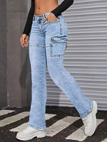 Washed Jeans with Pockets