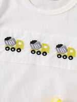 Children's Animal Embroidered Tee and Shorts Set