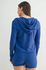 MONO B Ribbed Long Sleeve Hoodie