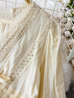 Lace Detail V-Neck Blouse